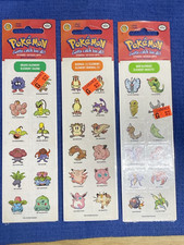 Lot 3 1999 Ninten Pokemon Stickers "Gotta catch 'em all" SandyLion NEW - RARE