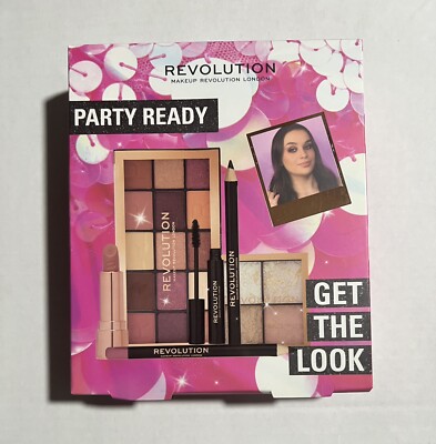 Revolution Beauty Party Ready 6 Piece Makeup Gift Set For Eyes, Lips & Face 