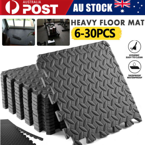 6-30xInterlocking Heavy Duty EVA Foam Gym Flooring Mat Floor Mats Tiles 60x60cm - Picture 1 of 14