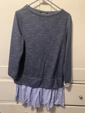 I Love Friday (MODcloth) Womens Tunic dress - Double Layer blues - Medium