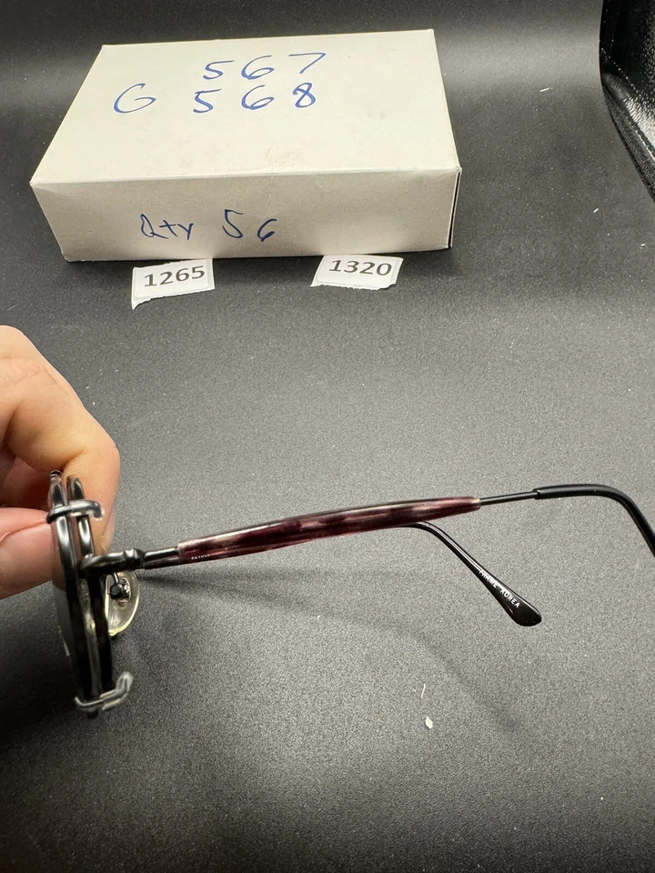 Vintage Revolution Eyeglass Frame Clip On Sunglasses Re 010 Round Aviator 50mm - Image 2 of 4