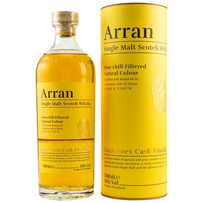 Arran Sauternes Cask Finish 50% neue Ausstattung nicht kühlfiltriert 0.7L