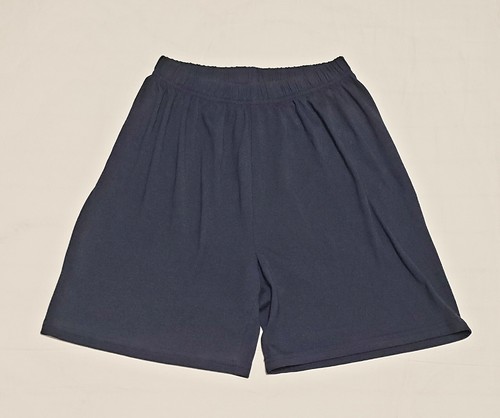 Sleep Shorts, Solid Blue, Boys, Youth Size 7-8, Elastic Waist - Picture 2 of 3