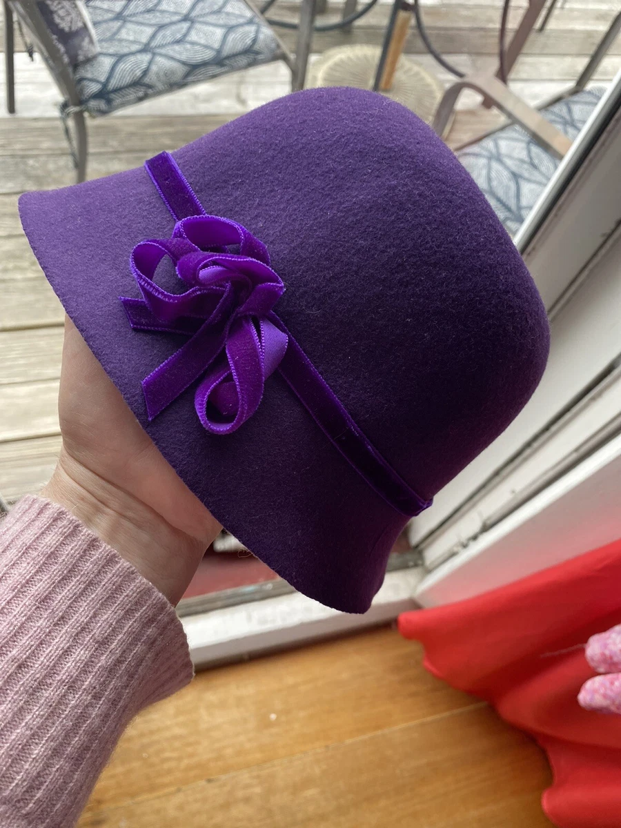 Benetton girls felt purple hat