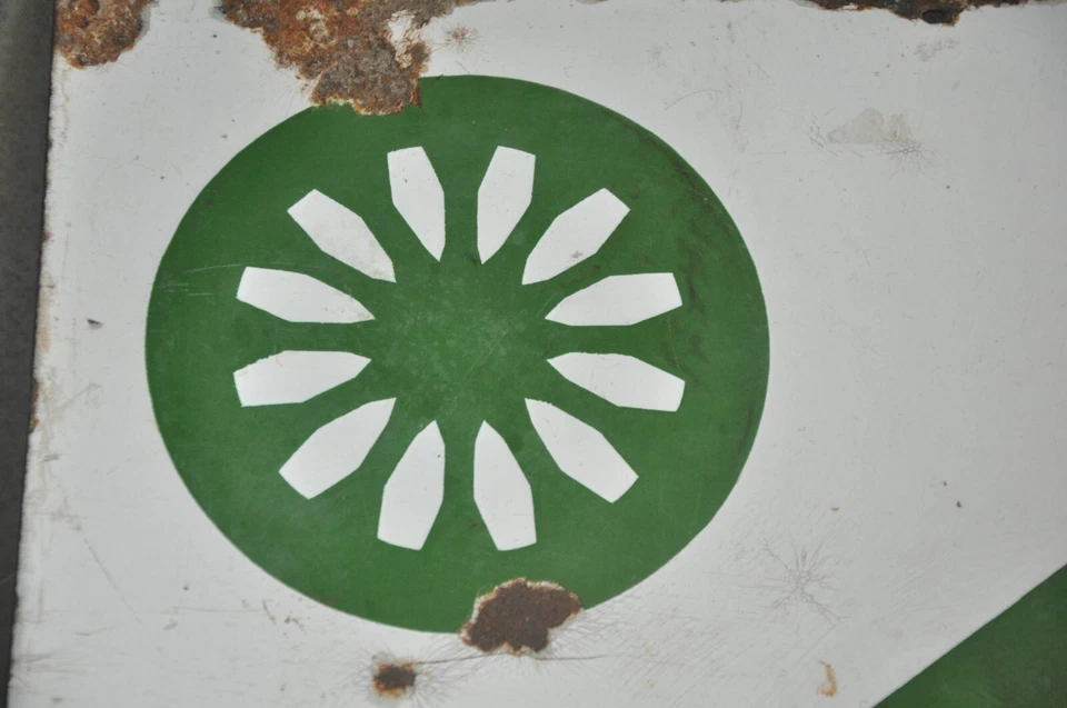 Vintage Burmah Shell Öl Storage&distributing Co Anzeige Porzellan Emaille Schild - Bild 3 von 4