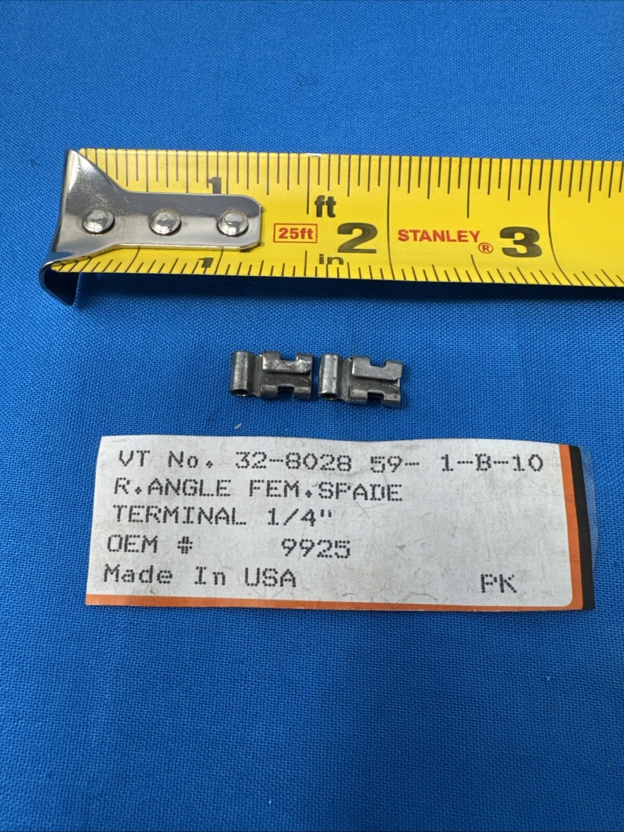 32-8028 V-Twin Mfg OEM 9925 Harley Davidson Right Angle Spade