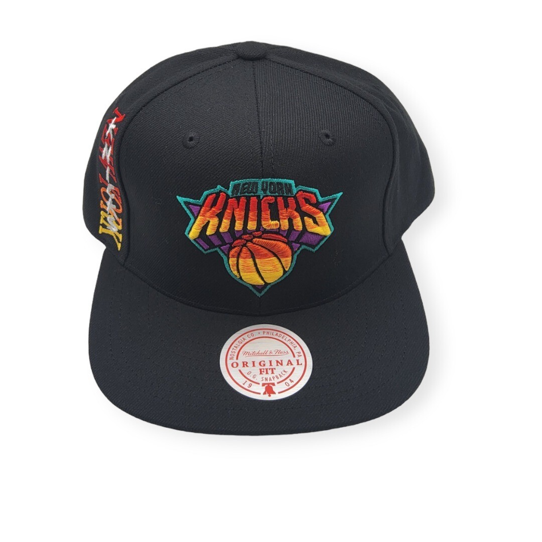Mitchell Ness New York Knicks High Grade Black Adjustable Snapback Hat Cap