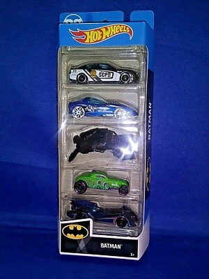 Hot Wheels Batman 5 Pack Batmobile The Bat Dodge Charger Sooo Fast Silhouette ll