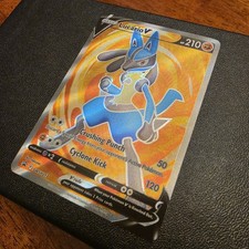 Lucario V SWSH213 Full Art Holo Black Star Promo Pokemon Card 2022