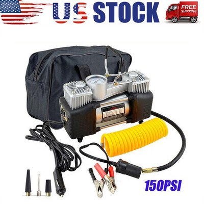 Heavy Duty 12V Car Tire Pump Portable Auto Air Compressor Inflator for SUV Truck