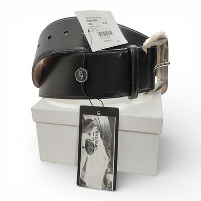 Alexander McQueen Unisex Black Geometric Buckle Leather High Belt (0213) Alexander McQueen Unisex Black Geometric Buckle Leather High  main image 3
