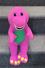 Vintage 1992 Playskool TALKING BARNEY 18" Plush Dinosaur Lyons Group Hasbro Toy