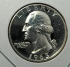 1963  Proof  Cameo Washington Quarter ( Q2 ) Please Note on Shipping