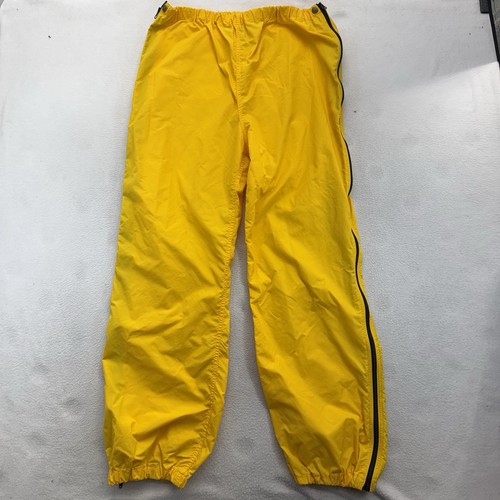L.L.Bean, LL Bean Windbreaker Pants Large Yellow Men’s Vintage 90s Full Side Zip Gorp