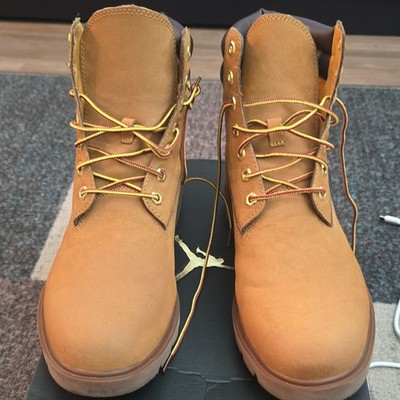 Timberland Men s Wheat Nubuck Lace-Up Ankle Work Boots Round Toe