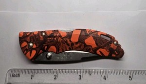 Used Buck 285 Pocket Knife(orange Camo)