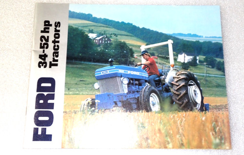 1970'S Ford 34-52 HP Tractor Original Color Sales Brochure MINT