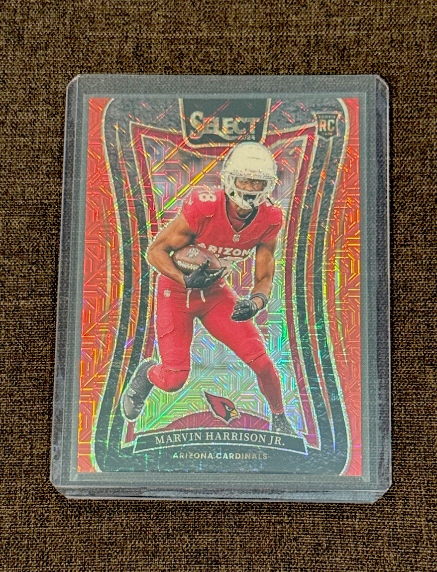 2024 Select NFL Football #384 Marvin Harrison Jr. RC Red Mojo /49 AZ Rookie