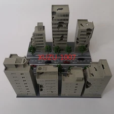 1/300 War-damaged City Railroad Residence Ruin Scene Diorama Building Model Toy