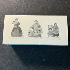 Heritage Village Collection Dept 56 #5803 The Bird Seller Set of 3 w Box Vtg