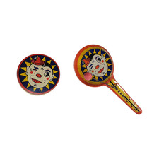Vintage Clown Tin Noisemakers Toy, Kirchhof, Lot of 2 VTG