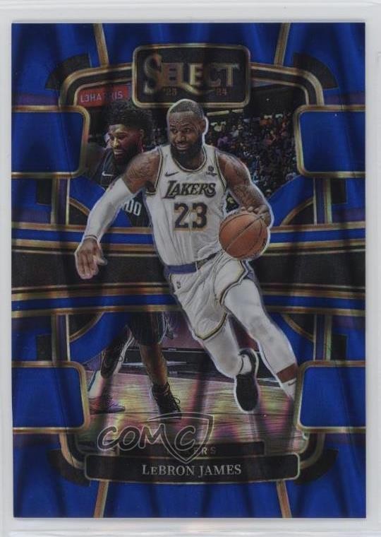 2023-24 Panini Select Concourse Blue Tectonic Prizm 26/99 LeBron James #66 hs9