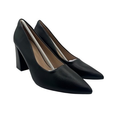 IDIFU Womens Chunky Block High Heel Pumps Size 9 Pointed Toe Dress Shoes Closed