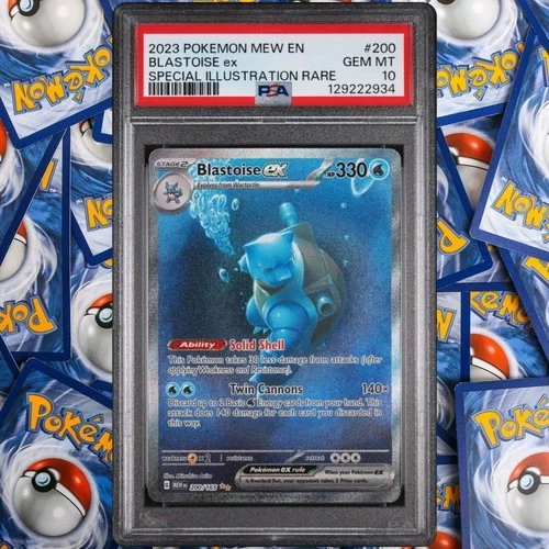 Pokémon 151 Blastoise EX SIR Special Illustration Rare MEW EN-151  #200 PSA 10