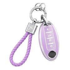 Key Fob Cover for Nissan 4 Button Altima Rogue Sentra Kicks Purple-style 1