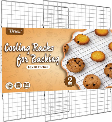 Cooling Rack for Baking 2-Pack, 16X10 Inches Baking Rack, Thick Wire Cookie Rack