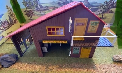 Rare vintage 1965 Britains plastic 1/32 Livery Stable / Farmyard Barn model 4720