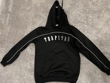 Trapstar London Black Tracksuit Set Hoodie  Track Pants Hooded Logo Casual Men