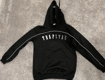Trapstar London Black Tracksuit Set Hoodie & Track Pants Hooded Logo Casual Men