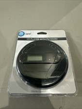 ONN Portable CD Player with FM Radio LCD Display Anti-Skip  Stereo Earbuds NEW