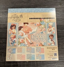 Graphic 45 Precious Memories 8 x 8 Paper Pad .5 Pages have3 Pages ,3 Have2 pages