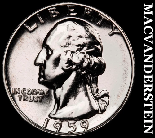 1959 Silver Washington Quarter - Choice Gem Proof  Lustrous  #G8401