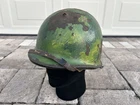 Camo Bullet Damaged Vietnam War M1 Helmet WW2 Army Military ARVN