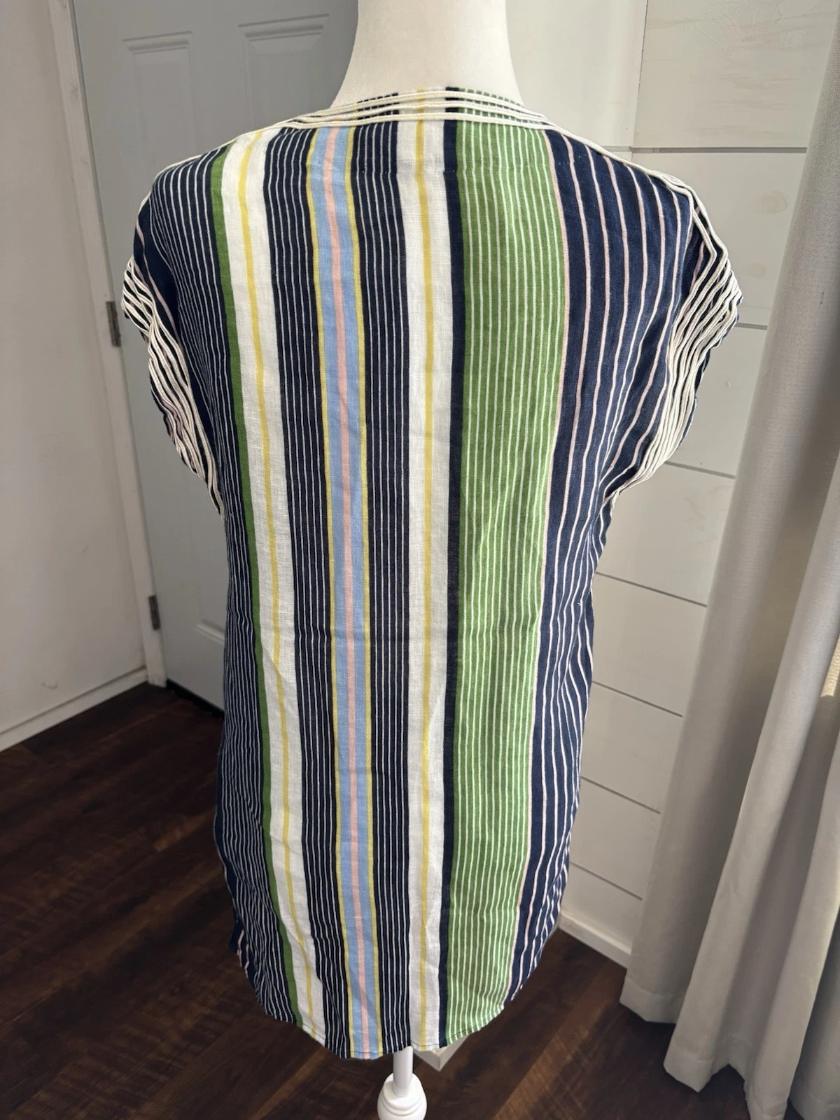 Abito Tory Burch donna XS multicolore ricamato copricostume spiaggia nautica costiera