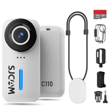 4K Pocket Cam, Tiny Action Camera, Mini Stabilized Body Camera & Portable POV...