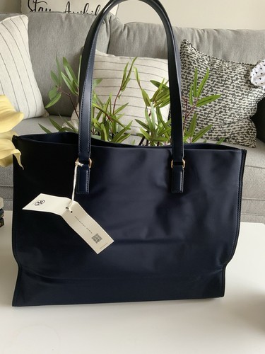 NWT TORY BURCH ELLA NYLON TOTE TORY NAVY - Picture 6 of 11