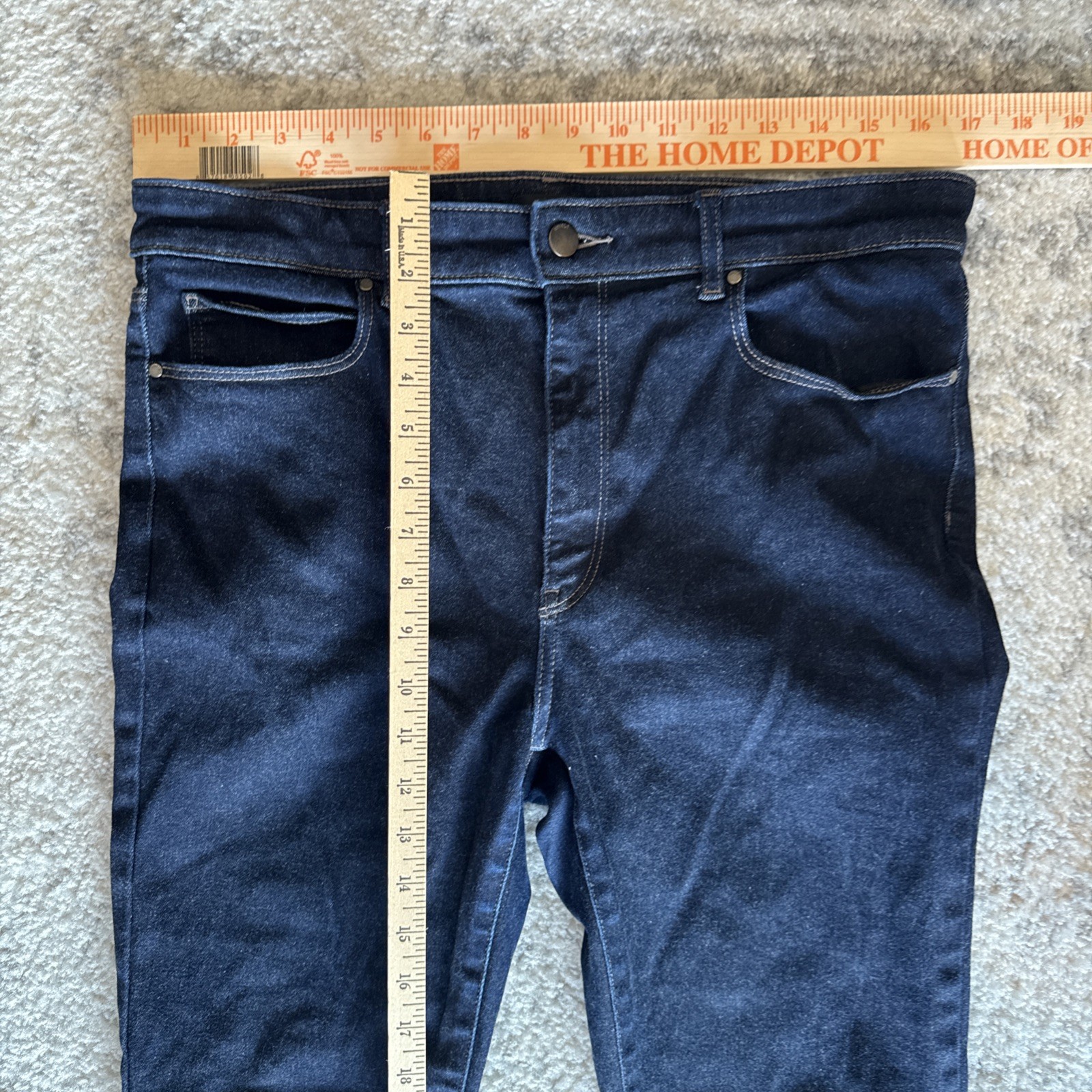Uniqlo Jeans Blue High Rise Skinny Tapered Ultra Stretch Denim | Men's 32Wx31L thumbnail 6