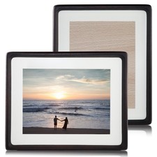 8x10 Wooden Picture Frame Set of 2, Display Pictures 6x8 with Mat or 8x10 Wit...