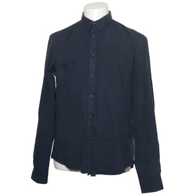 DKNY, Hemd, Größe: L, Blau, Baumwolle, Einfarbig, Herren #31O