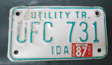 PLAQUE D'IMMATRICULATION UFC 731 IDAHO ULTIMATE FIGHT CHAMPIONSHIP OCCASION MMA COLLECTION