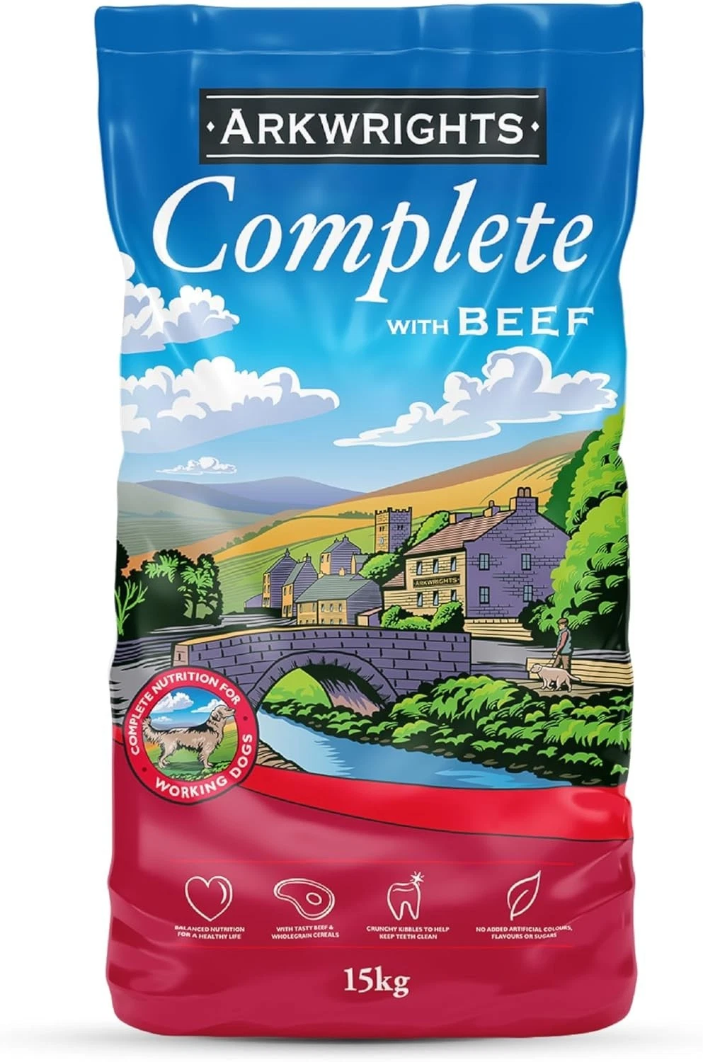 Veterinary Approved 15kg Beef Dry Dog Food - Advanced Nutrition Formula