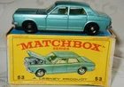 MATCHBOX LESNEY MOKO 1-75 SERIES FORD ZODIAC MKIV CAR No 53c MINT IN NR MINT BOX