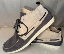 Sperry Top-Siders Mid Top Boat Chukka Shoes Grey/Beige Suede STS13908 Men's 10.5