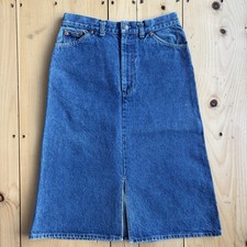LEVI'S Orange Tab Denim Jean Skirt Vintage Waist 27  USA Pockets