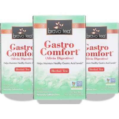 Bravo Tea Gastro Comfort Herbal 20 Bags Digestive Health 3 Pack