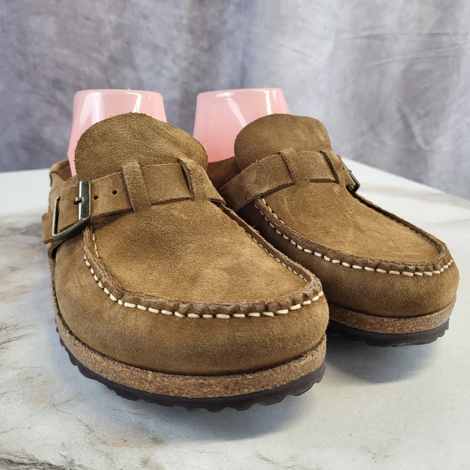 Birkenstock Buckley Tan Suede Clog Women's Size 40 Narrow Fit - Image 2 of 4